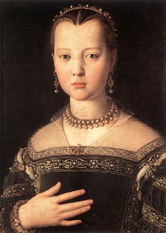 BRONZINO, Agnolo Portrait of Maria de Medici